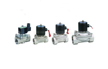 Bidireccional de dos posiciones de la válvula electromagnética del acero inoxidable, tamaño G1/8 